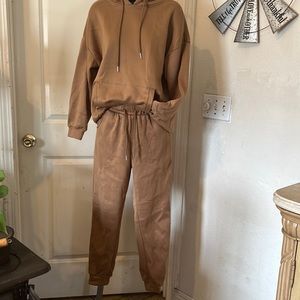 Camel color track suit